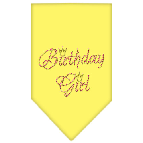 Birthday Girl Rhinestone Bandana Yellow Large